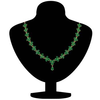 Green crystal necklaces 2