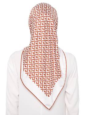 Women'S 110 * 110 Cm Printed Satin Silk Square Hijab Scarf Dupatta 2