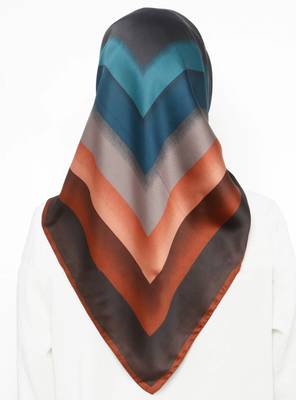 Women'S Daily Wear Smoothy Silk Printed Square Scarf Hijab  2