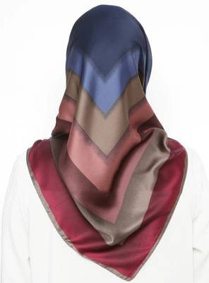 Women'S 110*110 Cm Printed Smoothy Silk Square Scarf Hijab 2
