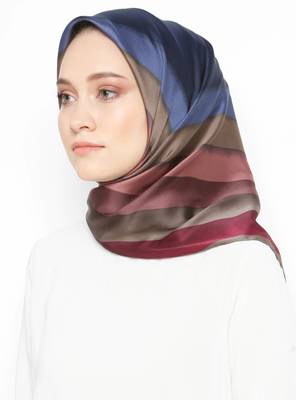 Women'S 110*110 Cm Printed Smoothy Silk Square Scarf Hijab 3