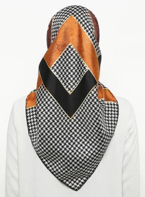 Women'S 110*110 Cm Printed Smoothy Silk Square Hijab Scarf 3