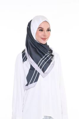 Women'S Casual Wear Satin Silk Printed Square Scarf Hijab 2