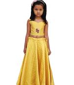 Kids Yellow Blouse And Lehenga Choli
