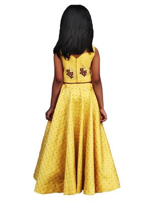 Kids Yellow Blouse And Lehenga Choli 2