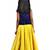 Kids Blue Top And Yellow Cotton Silk Lehenga Choli
