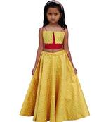 Kids Yellow Lehenga Choli For Girls
