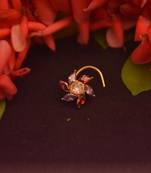 Gold diamond nose-ring