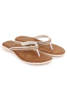 Beautiful Copper color synthetic material flats for women's 1