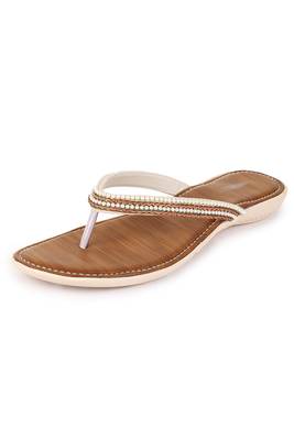 Beautiful Copper color synthetic material flats for women's 2