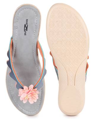 Beautiful Multi color synthetic material flats for women's 5