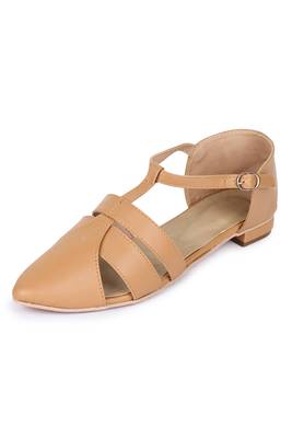 Beautiful  brown closed back flat sandals  3