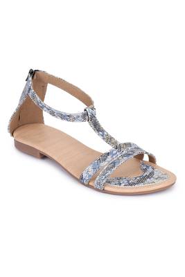 Beautiful Blue  closed back  flat sandals  2