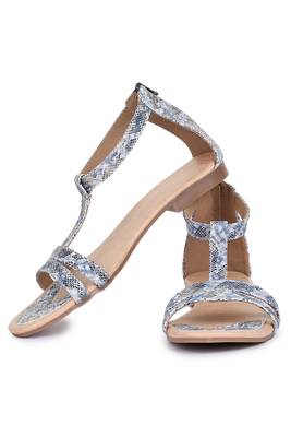 Beautiful Blue  closed back  flat sandals  4
