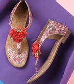 Beautiful Red closed back flat sandals 