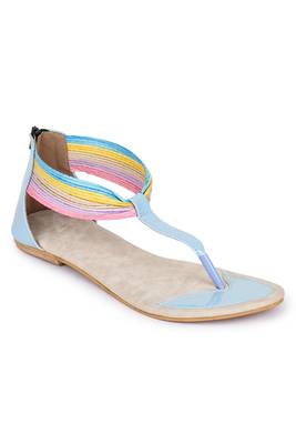 Beautiful blue  closed back  flat sandals  2