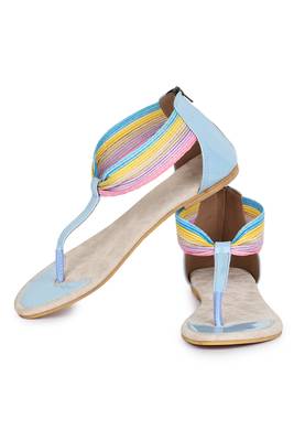 Beautiful blue  closed back  flat sandals  4