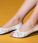 Beautiful White slip on flat sandals 