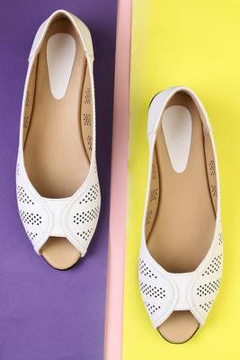 Beautiful White slip on flat sandals  2