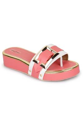 Shezone Beautiful pink  toe separator   flat forms sandals  2
