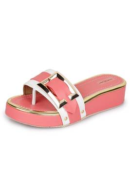 Shezone Beautiful pink  toe separator   flat forms sandals  4