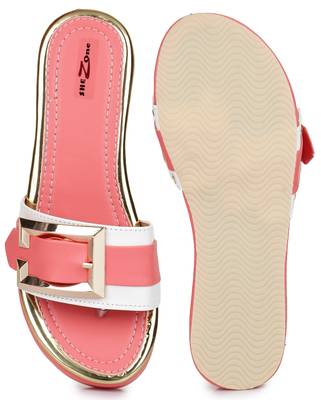 Shezone Beautiful pink  toe separator   flat forms sandals  5