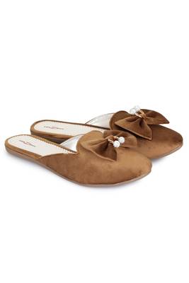 Shezone Beautiful Brown  slip on mules flat sandals  1