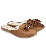 Shezone Beautiful Brown  slip on mules flat sandals 