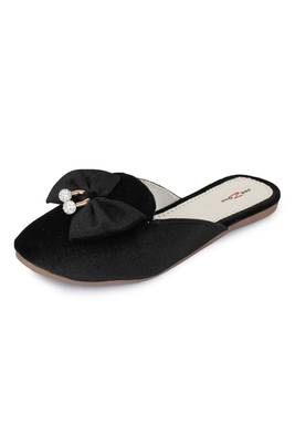 Shezone Beautiful Black slip on mules flat sandals  4