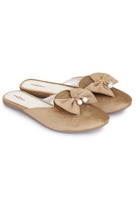 Shezone Beautiful Beige slip on mules flat sandals  1