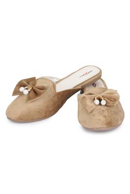 Shezone Beautiful Beige slip on mules flat sandals  3