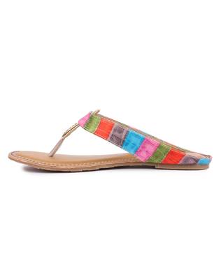 multicolor solid synthetic sandals 3