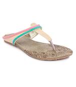 Beige solid synthetic sandals