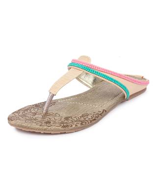 Beige solid synthetic sandals 2