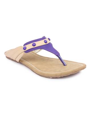 Purple solid synthetic sandals 1