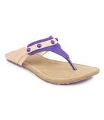 Purple solid synthetic sandals