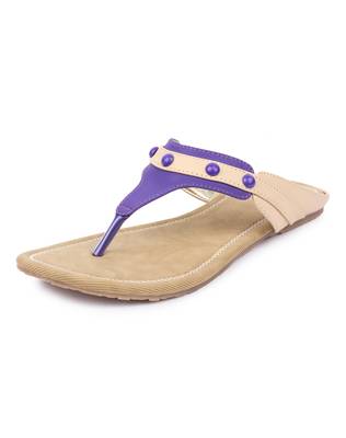 Purple solid synthetic sandals 2