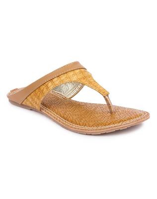 Yellow solid synthetic sandals 1