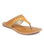 Yellow solid synthetic sandals