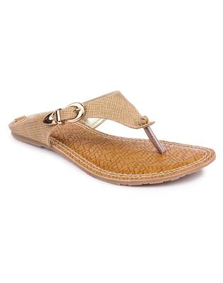 Beige solid synthetic sandals 1