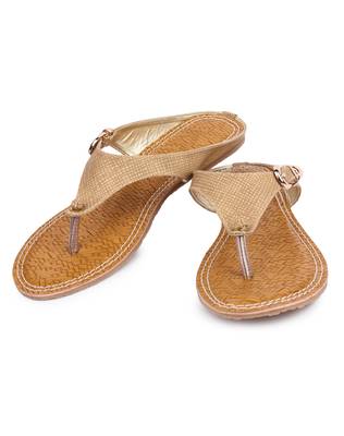 Beige solid synthetic sandals 3
