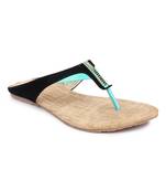 Black solid synthetic sandals