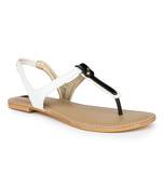 White solid synthetic sandals