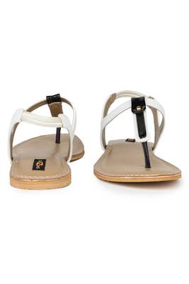 White solid synthetic sandals 4