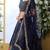 Elegent Navy Blue Coding Embroidered Art Silk Semi Stitched Bridal Lehenga