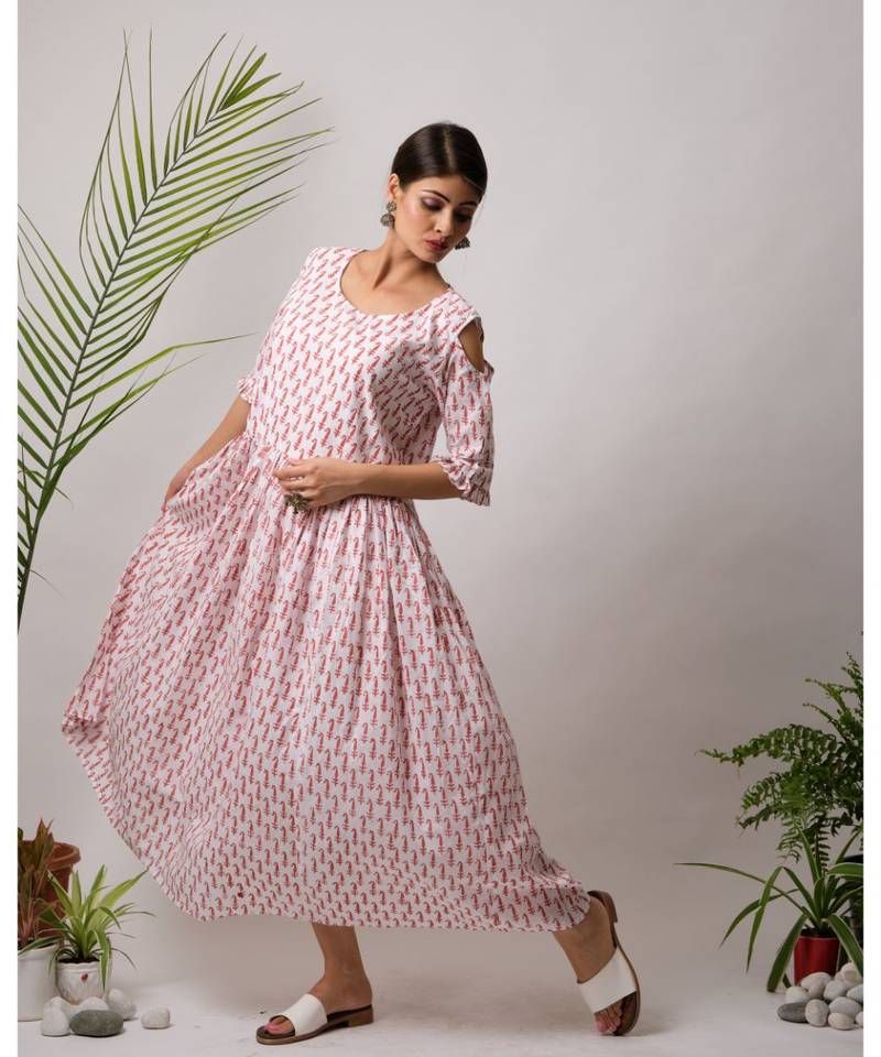 Ambi Cotton Long Dress