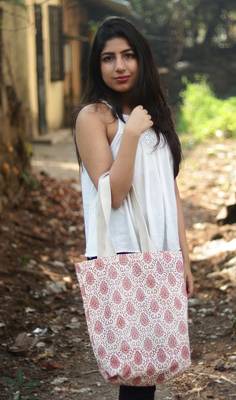 Canvas Hand-printed Shopping Bags 2