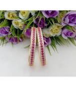Eye Catching Desinger Bangle Made Out From Cubic Zircon & Ruby Stones
