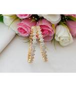 Beautiful Gold Tone Flower Design Bangle Made Out From Cubic Zircon Stones