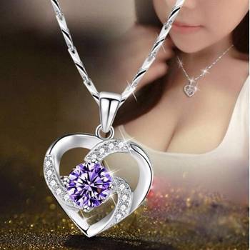 Purple cubic zirconia pendants 1